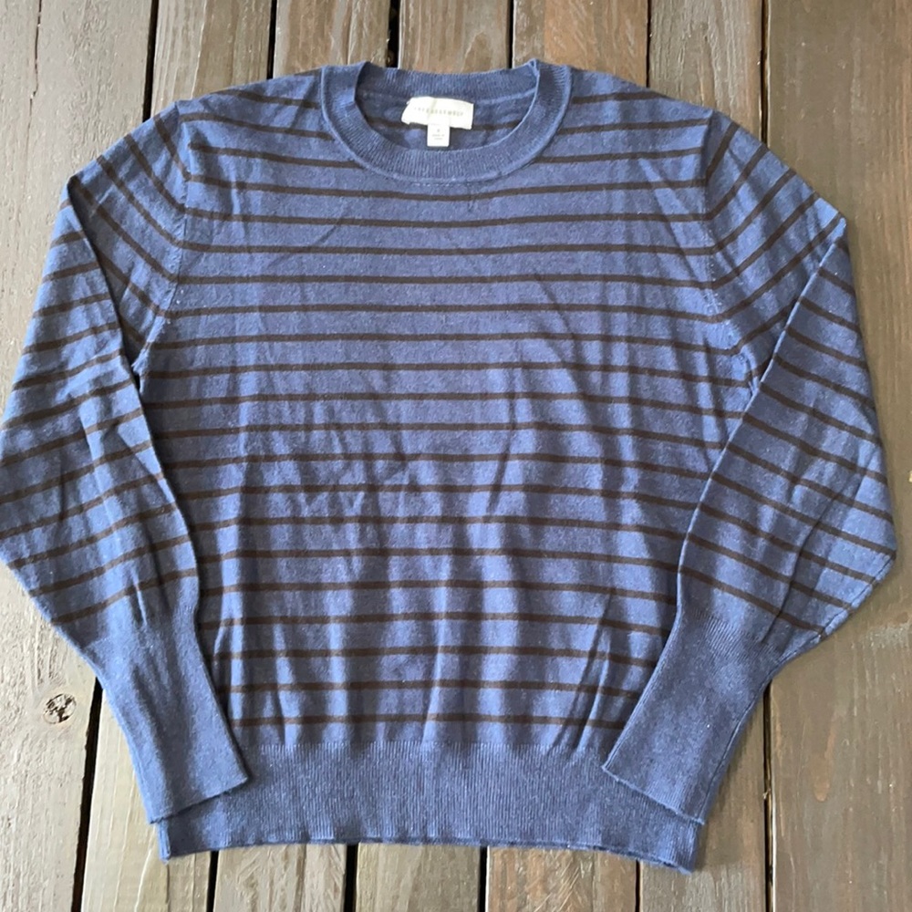EUC Stipe Balloon Sleeve Sweater